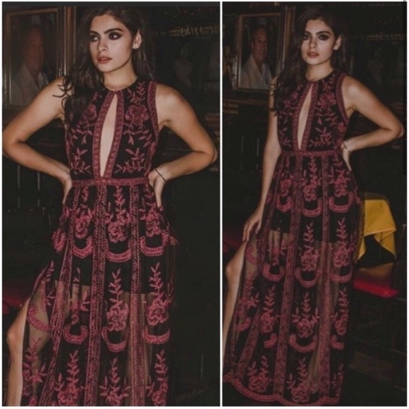 Embroidered Lace Maxi, Lined Front, Safety Shorts - Picture 6 of 7